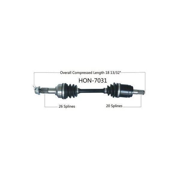 Wide Open OE Replacement CV Axle for HONDA FRONT L TRX420 4TRAX RANCHER 4X4 HON-7031 - main